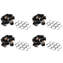 40 Pcs Panel Mount 17.9x13.8mm Power Jack Socket