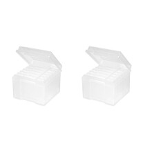 2 set 5X7 Inch Photos Cases and Clear Keeper with Buckle Design 6 Inner Cases Plastic Storage Container Box B