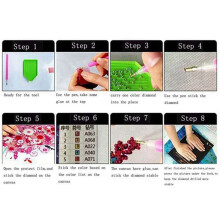 2X Diamond Painting Kit DIY Crystals Diamond Rhinestone Painting Pasted Paint By Number Kits Tiger
