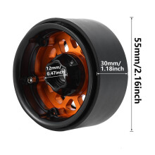 8Pezzi 1.9 Cerchio Mozzo Ruota Beadlock Nel Metallo per 1/10 Rc Crawler Axial Scx10 90046 Axi03007 Trx4 Redcat D90, Rosso