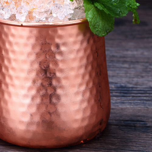 2 Pcs Hammered Copper Beer/Milk Mug,Handcrafted Moscow Mule Cup,Moscow Mule,Drinkware Tableware,520ML 2