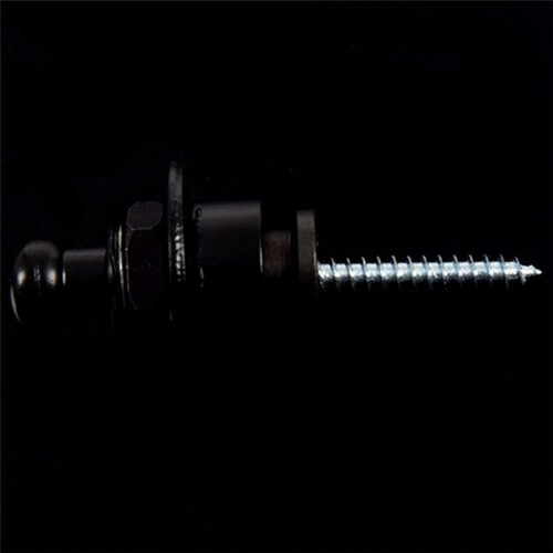 4X Attache Curroie Sangle Strap Lock Noir pour Guitare Basse Electrique 1