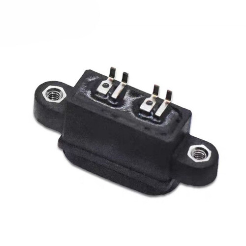 20 Pcs Micro-USB TYPE C 4Pin Waterproof Female USB C Socket Port with Screw Hole Power Charging Interface USB Connector 2