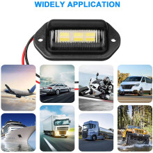 4 Pièces Séries 12 V LED Numéro de Plaque D'Immatriculation Lumière pour Voiture Bateaux Moto Automobile Avion