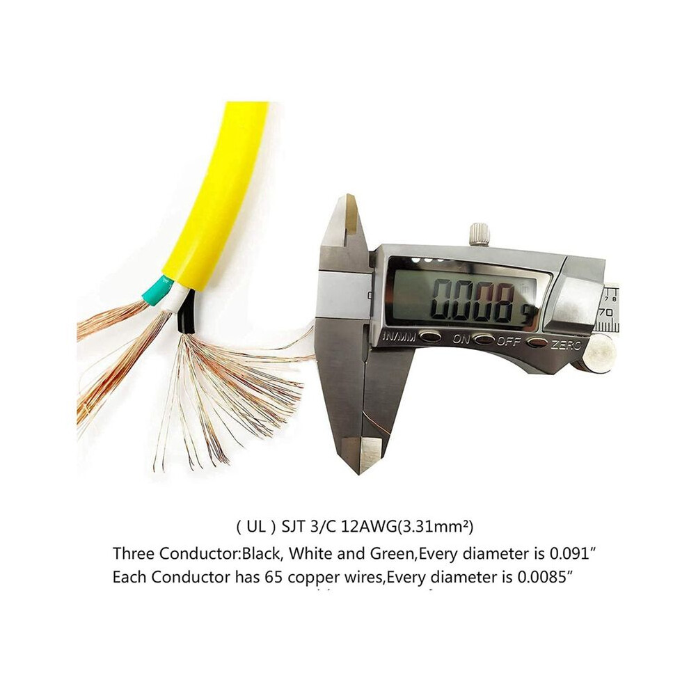 2X Generator Adapter Cord Nema 5-15P For Transfer Extension Cord Adapter (3 Prong Plug 12Awg 125V) Us Plug 6033169686154