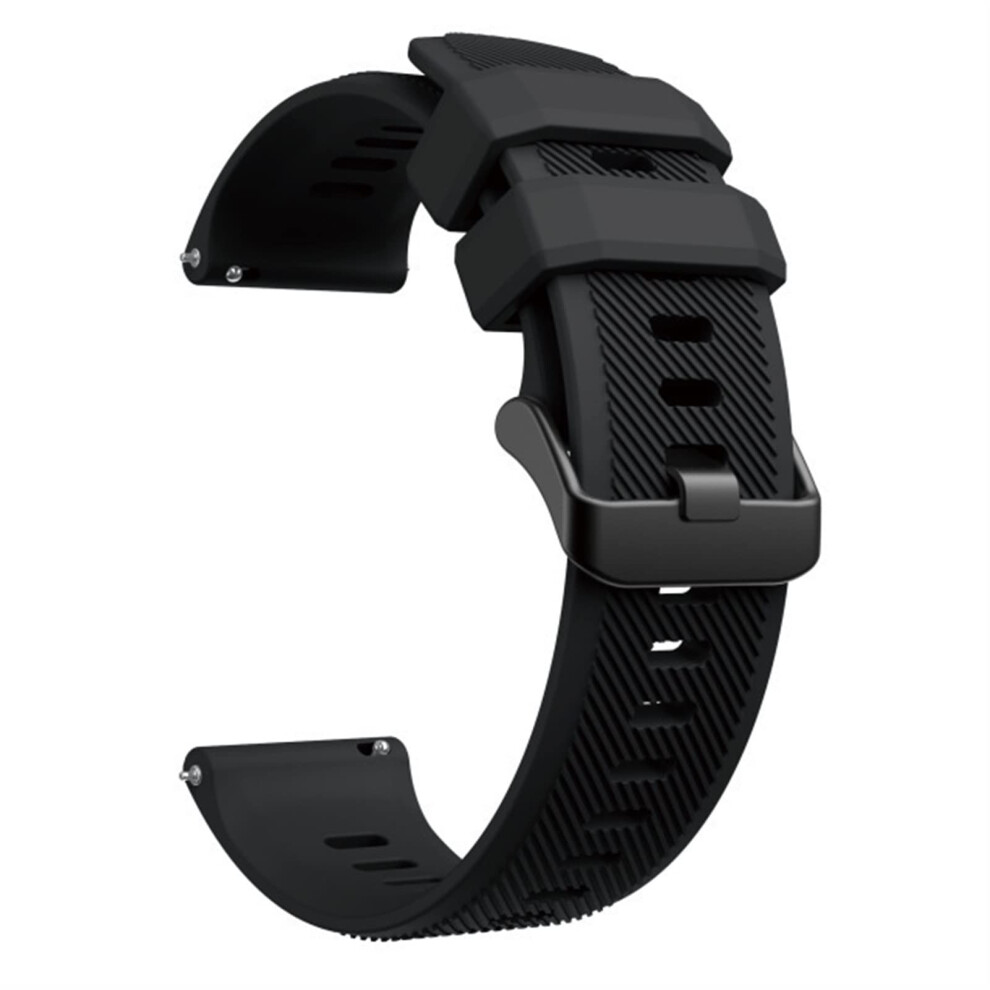 22Mm Silicone Watch Band Strap For Garmin Forerunner 745 Venu 2 Vivoactive 4, Soft Flexible Preto Style 9073542815853