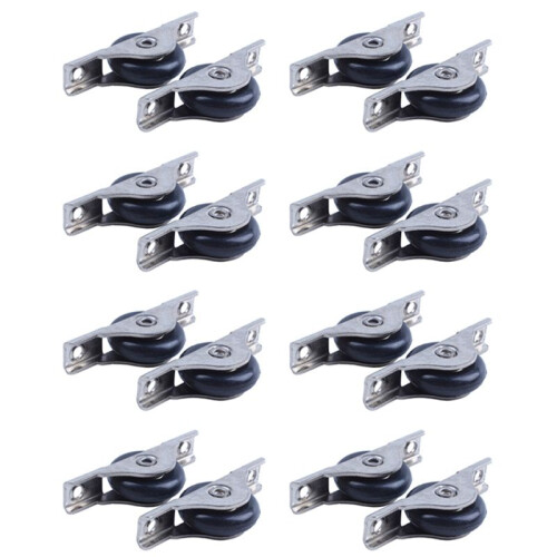 16 Pcs Nylon Single Axle Sliding Door Roller Window Sash Pulley Wheel