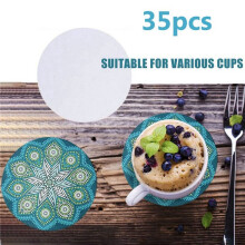 70Pcs Round Sublimation Blank Coasters Sublimation Blank Cup Mat Sublimation Heat Transfer Coaster Heat Press