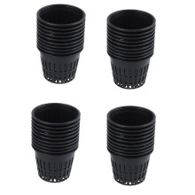 40Pcs 3 Inch Heavy Duty Mesh Pot Net Cup Basket Hydroponic Aeroponic Planting Grow Clone Black
