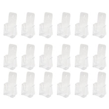 18 Pack Premium Trifold 4 Inches Wide Brochure Holder, Plastic Brochure Holder Wall Mount Clear Countertop