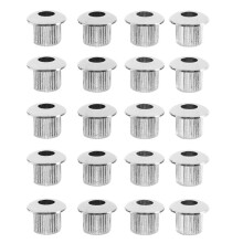 30X Guitar Tuner Conversion Bushings Adapter Ferrules Nickel Plating with Nice Plastic Shell for 10mm Peghead Holes
