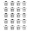 30X Guitar Tuner Conversion Bushings Adapter Ferrules Nickel Plating with Nice Plastic Shell for 10mm Peghead Holes 1