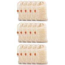 Soap Bags for Shower 90 Pack Natural Ramie Soap Saver Pouch Homemade Soap Mesh Bag with Drawstring