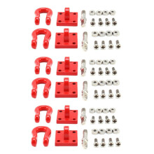 3X 2Pcs Metal Front Rear Bumper Rescue Trailer Hook & Mount Set for Wpl RC Car Truck Light Weight Durable Parts