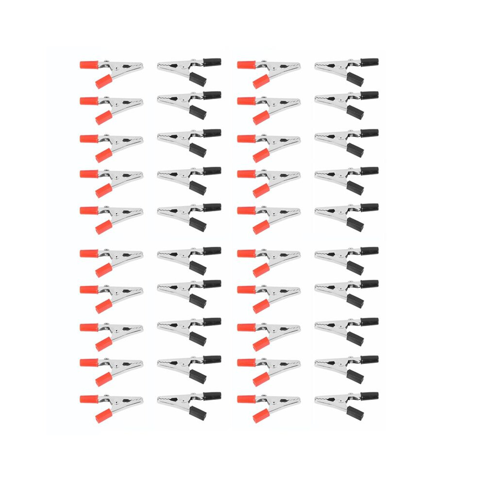 40 Pcs 50Mm Plastic Handle Test Probe Metal Alligator Clips 6031945920096
