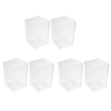 Paquete de 6 Soportes de LáPiz AcríLico, Organizador de Escritorio de Taza de LáPiz de Escritorio Transparente para Accesorios de Escritorio de