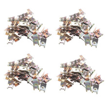 200Pcs Bronze Tone Spring Metal Car Door Panel Spire Screw U-Type Clips