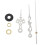 2X Quartz Clock Movement Mechanism Module Repair DIY Kit with Hands 4