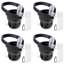 4X Standard Size Straw Lid for  Flask Standard Bottle and  Ascent Bottle ,with Straw and Clean Brush