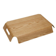 3X Luxury Desk Table Bamboo in Bed Bread Wooden Tray Wood Fruit Breakfast Food Cake Coffee Tea Serving Tray with Handles