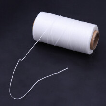2Stück 260M 150D 1 MM LEDer Nähen Gewachste Wachsfaden Hand Nadel Schnur Handwerk DIY Neue Farbe: Weiß
