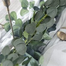 Artificial Eucalyptus Garland with Willow Vines, 8 Packs 6.5 Feet Eucalyptus Garland Greenery, Silver Dollar Eucalyptus