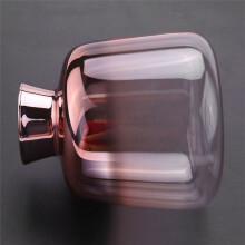 3X Glas Vase Nordisch Galvanisierte Gold Vase Glas Blumen Vasen (9X11cm)
