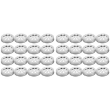 32Pcs Regular Mouth Can Jar Lid Rust Proof Daisy Cut with Straw Hole Hollow Flower Cover for ,Canning Jars,Etc