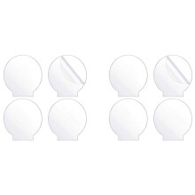 8Pcs Clear Acrylic Sheet Round Panel Thick (4mm) Plastic Acrylic Board for LED Light Base,Sign,DIY Display Projects