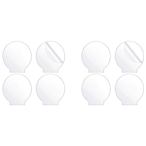 8Pcs Clear Acrylic Sheet Round Panel Thick (4mm) Plastic Acrylic Board for LED Light Base,Sign,DIY Display Projects