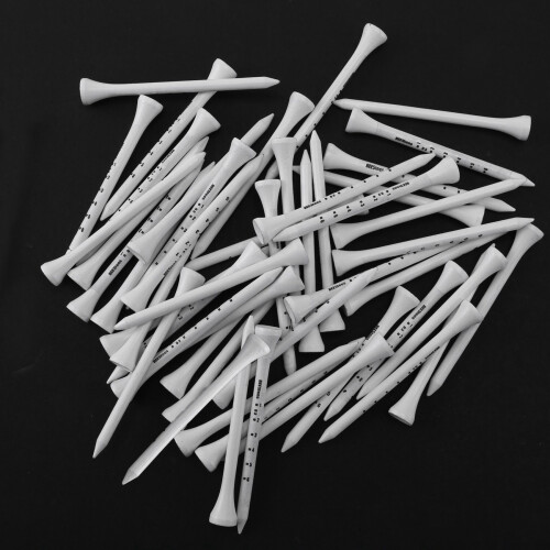 100Pcs Professional  83mm White  Wood Tees Accessories  Training Aids 2