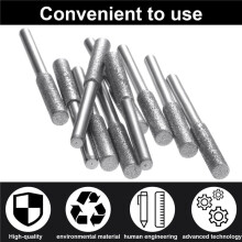 60 Pieces Chainsaw Sharpener Stone Burr Grinding Stone File, Polishing Grinding Tool Grinding Bits, 5/32 Inch/ 4 mm