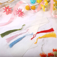 60 PCS Rectangle Acrylic Bookmark Blank Clear DIY Unfinished Book Markers with Colorful Tassels Ornaments Crafts Decors