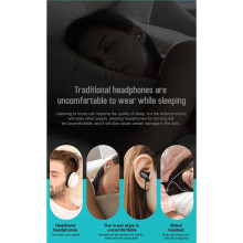 2X Bone Conduction Music Box Portable Wireless Speaker Stereo Bass Under Pillow Improve Sleep for Facebook