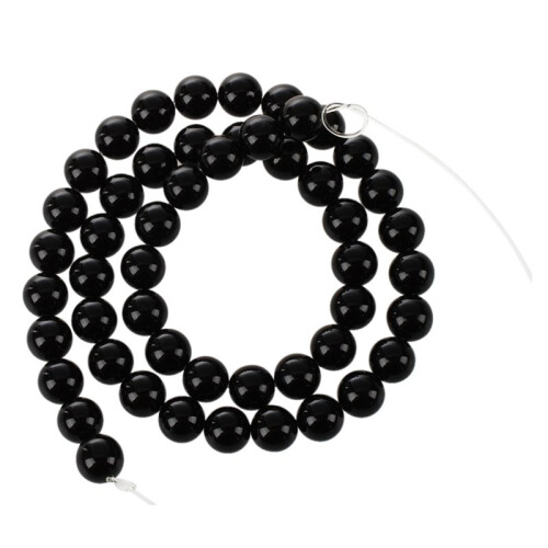 4 Stücke 8mm Rund Edle Schwarz Onyx Perlen Bead Strang Halbedelstein 2