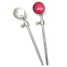 2X Aluminum Alloy Bass Drum Pedal Beater Kick Drum Foot Pedal Beater Percussion Instrument Accessory,Red