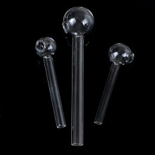 20X Portable Transparent Straw Drink Straw Pipes Glass Straws with Bubble , Oil Burner Glass Pipe Bubble Pipe C