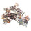 500pcs Bronze Tone Spring Metal Car Door Panel Spire Screw U-Type Clips 3