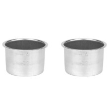 2X Tasse à Pression Filtre Machine à Café Expresso Accessoires Tasse à Poudre Détachable Bol à Poudre En Acier Inoxydable Panier C