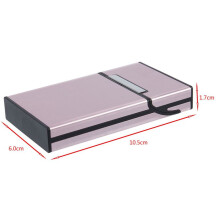 3X Nieuwe Ultra Dunne Mode Pijpen Creatieve Persoonlijkheid Sigarettenkoker Slanke Metalen Sigarettendoos Geschenkdoos Vrouwen Sigarettenhouder (Rose