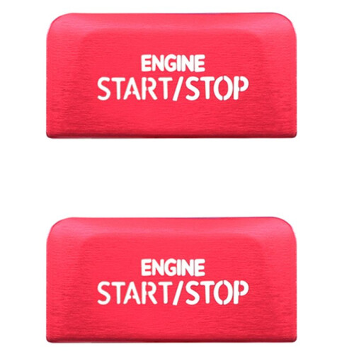 2X Auto Engine Start Stop Button  Cover Trim Per- 8 MK8 AT Accessori 2020 2021 Rosso