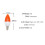 6X E14 LED Color Candle Tip Bulb, Color Candle Light,Red 5