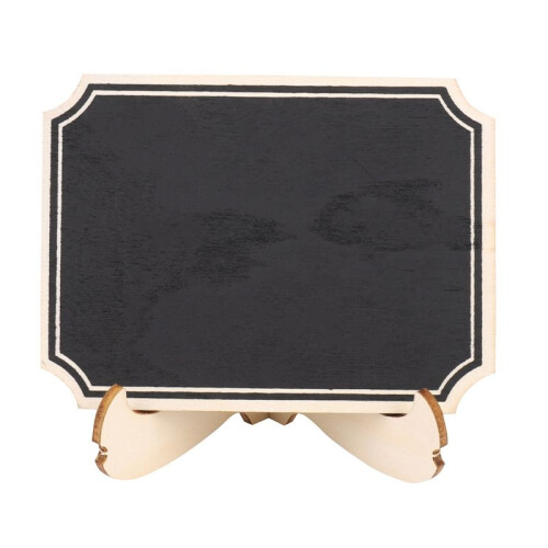 80 Pack  Chalkboards with Support Easels Stand,Place Cards Small Rectangle Little Wood Blackboard 2
