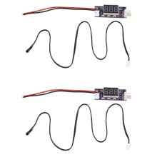 2X 12V 4 Wire PWM Fan Temperature Control Governor Temperature Speed Digital Display Support 3A Fan