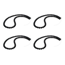 4 Pièces 8mm Rond Noir Onyx Precieuses Laches Perles de Pierres Semi-Precieuses