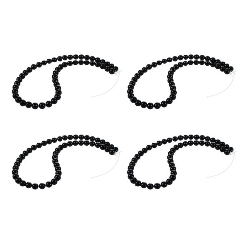 4 Stücke 8mm Rund Edle Schwarz Onyx Perlen Bead Strang Halbedelstein