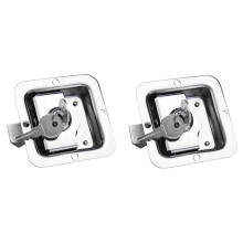 2X Stainless Steel Truck RV Tool Box Locks Trailer Door Paddle Handle  Anti-Theft Paddle Locks with 4 Keys