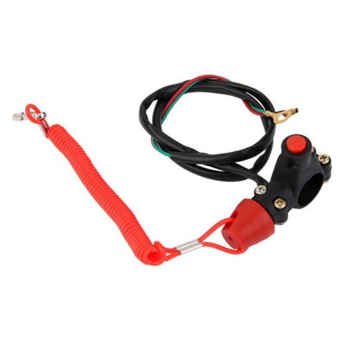 2X Emergency Stop  Tether Lanyard Emergency Kill Stop Engine  Push Button for ATV Motorcycle Boat 2