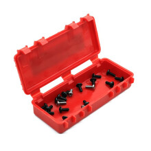 30Pcs Plastic Rc Car Storage Box Decoration Tool for Trx4 Axial Scx10 90046 D90 1/10 Rc Crawler Accessories Red