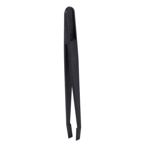 30 Pcs Manual Tool Black Plastic Flat Tip Anti-Static Tweezer 12cm Long 2